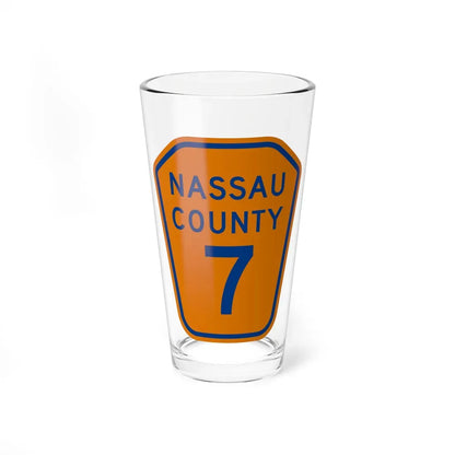 Nassau County 7 NY (New York) (Road Sign) Pint Glass 16oz 16oz - Go Mug Yourself