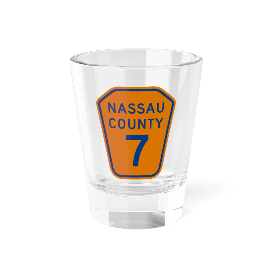 Nassau County 7 NY (New York) (Road Sign) Shot Glass 1.5oz 1.5oz - Go Mug Yourself
