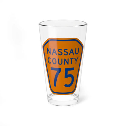 Nassau County 75 NY (New York) (Road Sign) Pint Glass 16oz - Go Mug Yourself