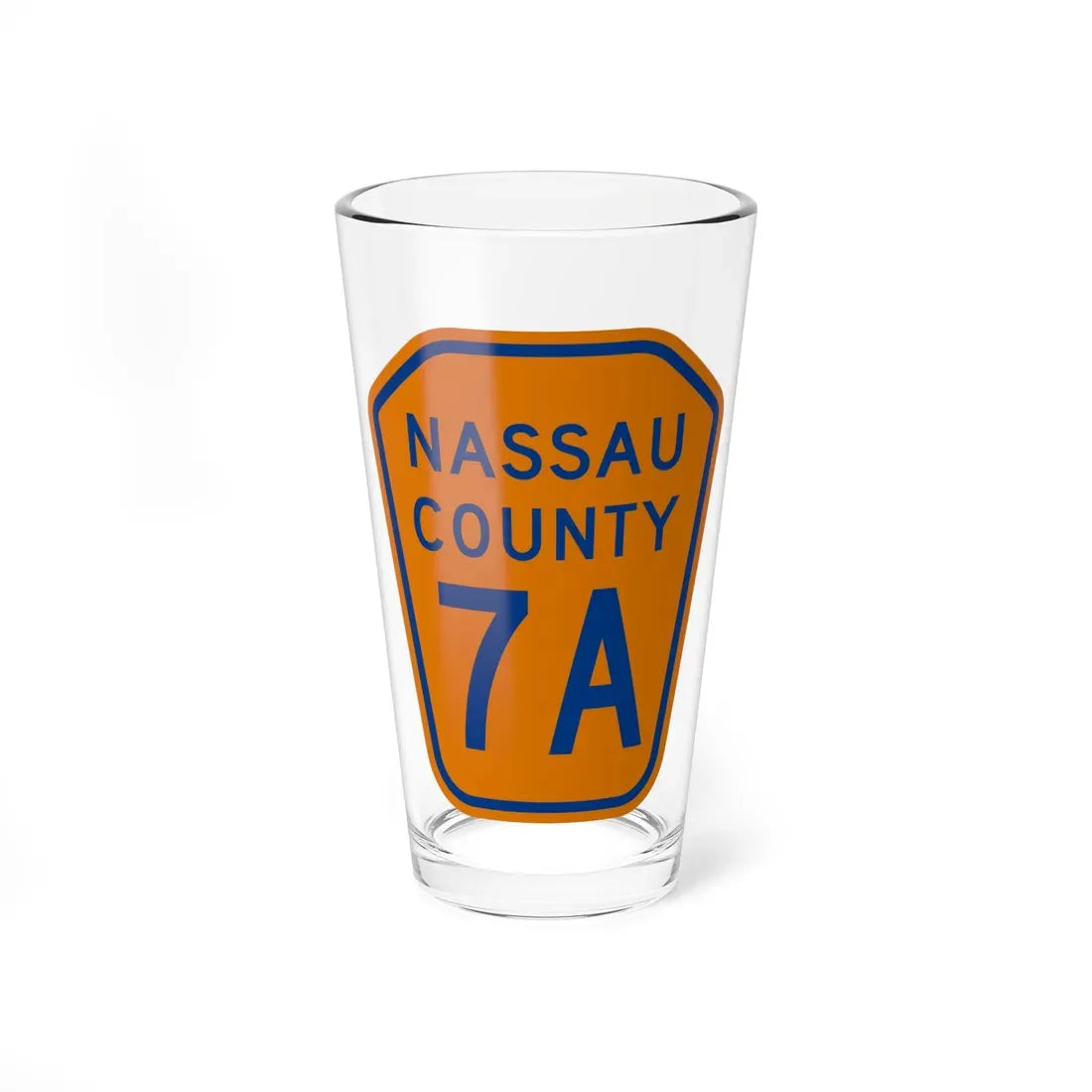 Nassau County 7A NY (New York) (Road Sign) Pint Glass 16oz 16oz - Go Mug Yourself