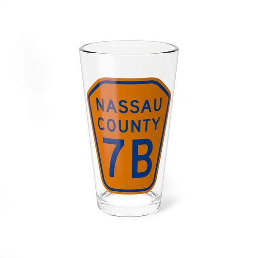 Nassau County 7B NY (New York) (Road Sign) Pint Glass 16oz 16oz - Go Mug Yourself