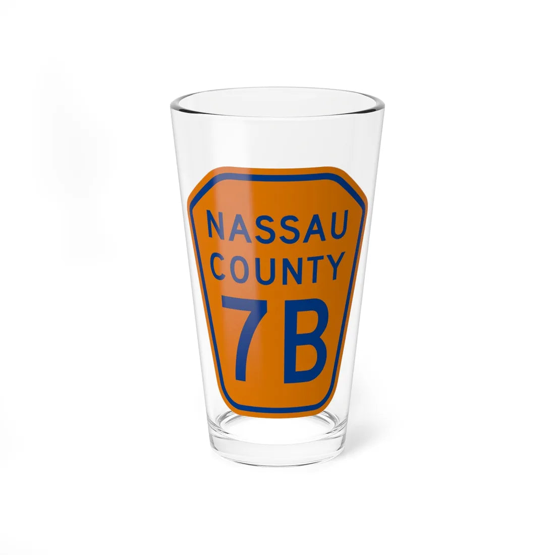 Nassau County 7B NY (New York) (Road Sign) Pint Glss 16oz 16oz - Go Mug Yourself