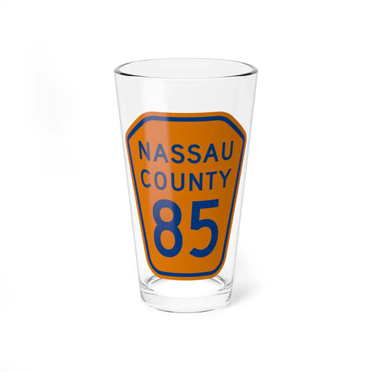Nassau County 85 NY (New York) (Road Sign) Pint Glass 16oz 16oz - Go Mug Yourself