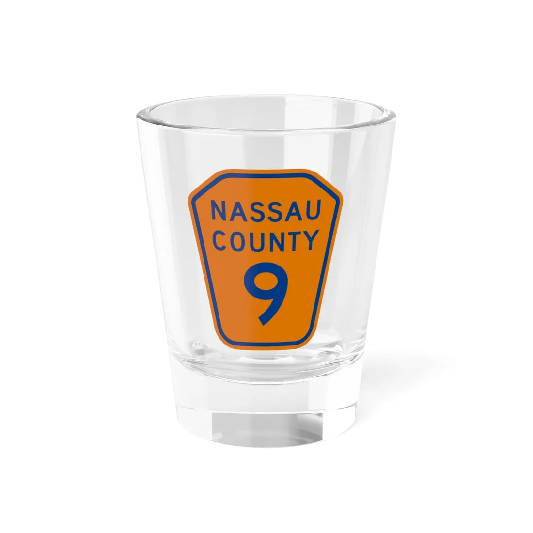 Nassau County 9 NY (New York) (Road Sign) Shot Glass 1.5oz 1.5oz - Go Mug Yourself