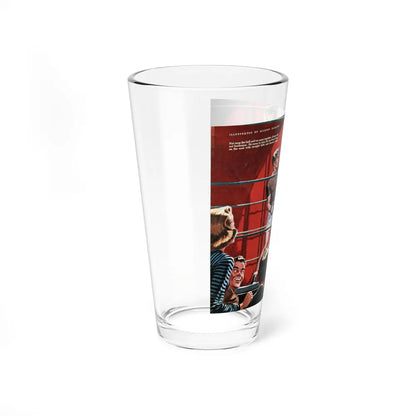 Nat & Dan Duke It Out, 1947 (Magazine Illustration) Pint Glass 16oz-Go Mug Yourself