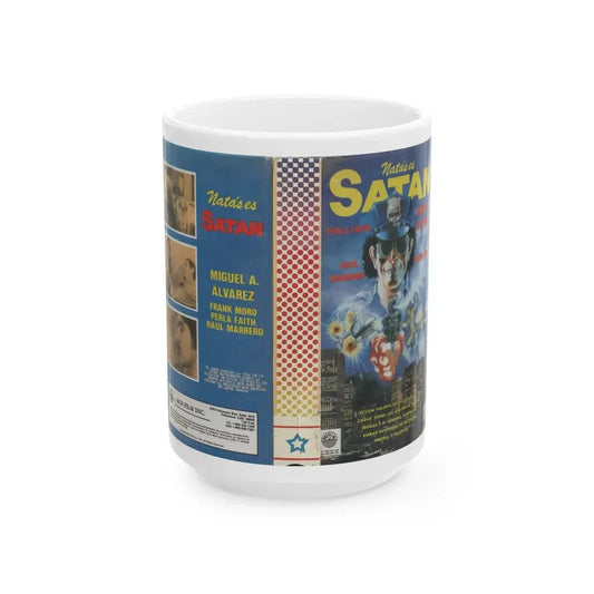 NATASES SATAN (VHS COVER) - White Coffee Mug 15oz - Go Mug Yourself