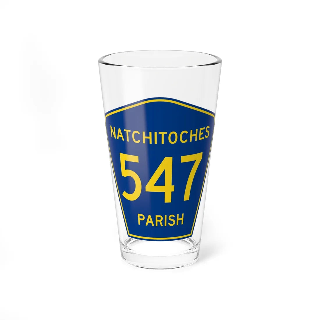 Natchitoches Parish 547 (Louisiana) (Road Sign) Pint Glass 16oz 16oz - Go Mug Yourself