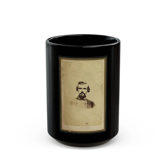 Nathan Bedford Forrest, Csa General, Half-Length Portrait, Facing Front (U.S. Civil War) Black Coffee Mug-15oz-Go Mug Yourself