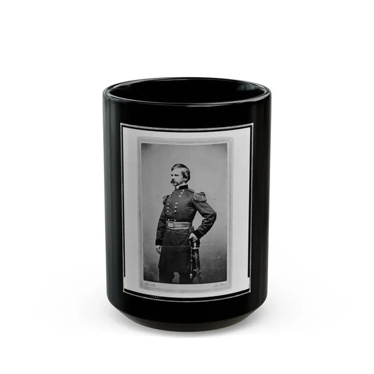 Nathaniel P. Banks, Three-Quarter Length Portrait, Wearing Military Uniform, Standing, With Left Hand On Sword, Facing Left (U.S. Civil War) Black Coffee Mug 15oz - Go Mug Yourself