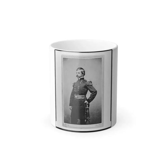 Nathaniel P. Banks, Three-Quarter Length Portrait, Wearing Military Uniform, Standing, With Left Hand on Sword, Facing Left (U.S. Civil War) Color Changing Coffee Mug 11oz Default Title 11oz - Go Mug Yourself