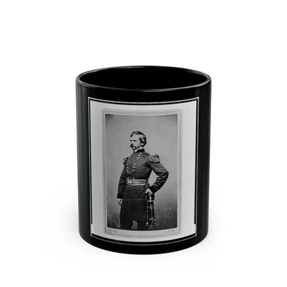 Nathaniel P. Banks, Three-Quarter Length Portrait, Wearing Military Uniform, Standing, With Left Hand On Sword, Facing Left (U.S. Civil War) Black Coffee Mug-11oz-Go Mug Yourself