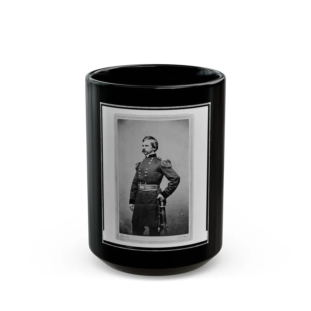 Nathaniel P. Banks, Three-Quarter Length Portrait, Wearing Military Uniform, Standing, With Left Hand On Sword, Facing Left (U.S. Civil War) Black Coffee Mug-15oz-Go Mug Yourself