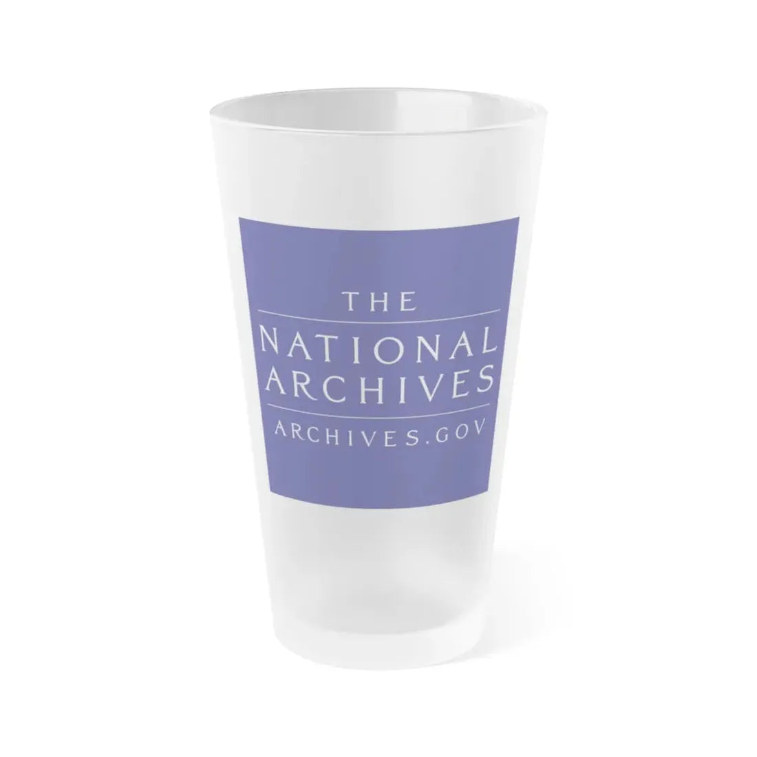 National Archives - Frosted Pint Glass 16oz 16oz Frosted - Go Mug Yourself