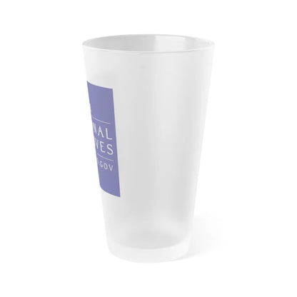 National Archives - Frosted Pint Glass 16oz-Go Mug Yourself