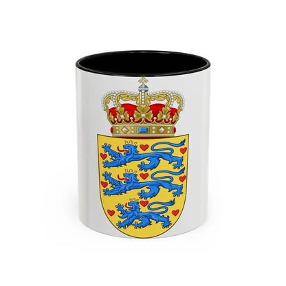 National Coat of arms of Denmark - Accent Coffee Mug 11oz Black - Go Mug Yourself