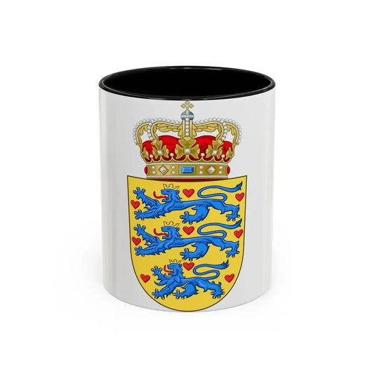National Coat of arms of Denmark - Accent Coffee Mug 11oz Black - Go Mug Yourself