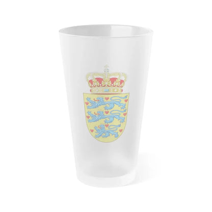 National Coat of arms of Denmark - Frosted Pint Glass 16oz Default Title - Go Mug Yourself