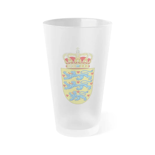 National Coat of arms of Denmark - Frosted Pint Glass 16oz Default Title - Go Mug Yourself