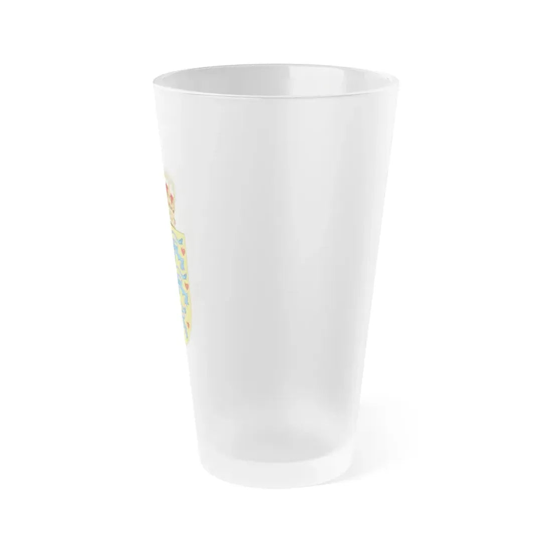 National Coat of arms of Denmark - Frosted Pint Glass 16oz - Go Mug Yourself
