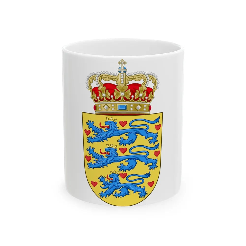 National Coat of arms of Denmark - White Coffee Mug-11oz-Go Mug Yourself