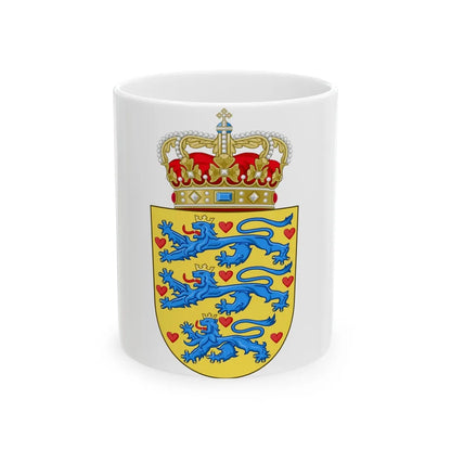 National Coat of arms of Denmark - White Coffee Mug-11oz-Go Mug Yourself