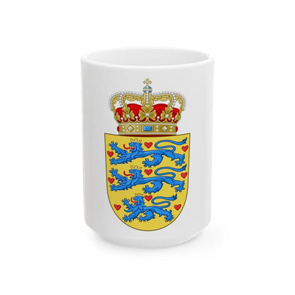 National Coat of arms of Denmark - White Coffee Mug-15oz-Go Mug Yourself