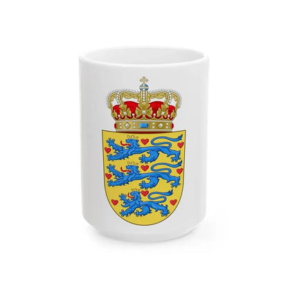 National Coat of arms of Denmark - White Coffee Mug 15oz - Go Mug Yourself