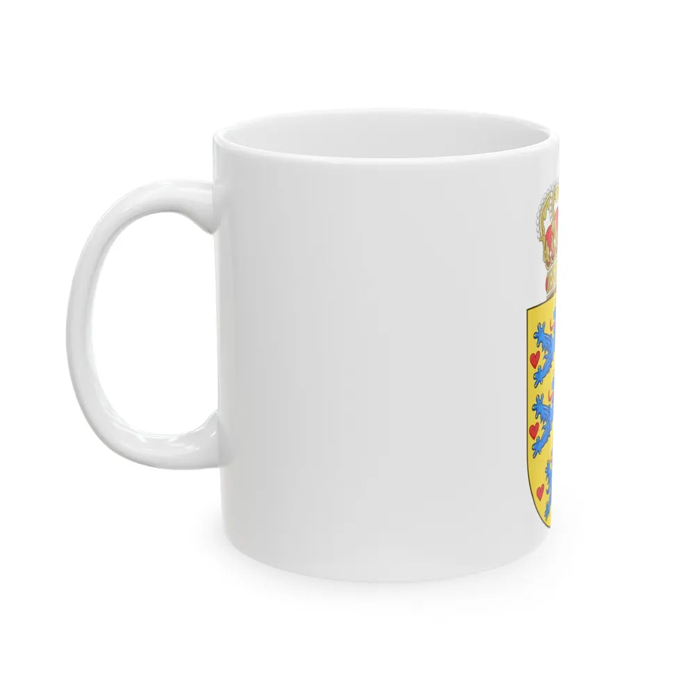 National Coat of arms of Denmark - White Coffee Mug-Go Mug Yourself