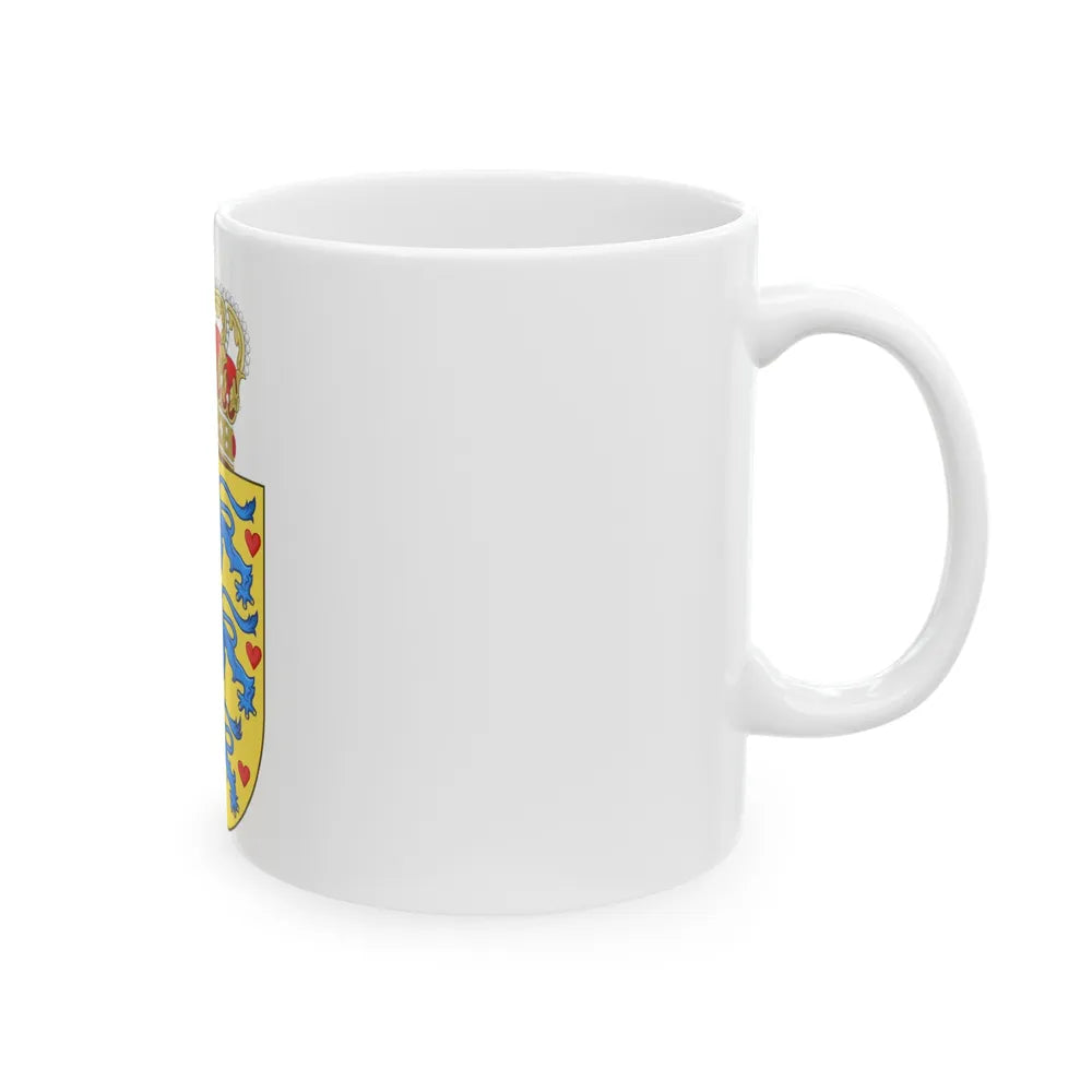 National Coat of arms of Denmark - White Coffee Mug-Go Mug Yourself