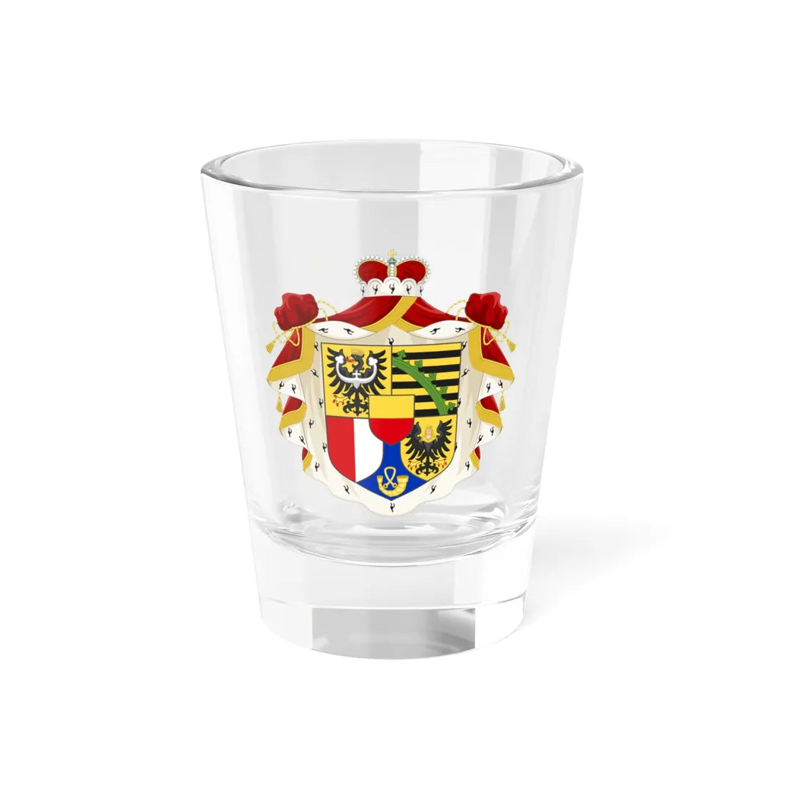 National Coat of arms of Liechtenstein (Liechtenstein) (Coat of Arms) Shot Glass 1.5oz 1.5oz - Go Mug Yourself
