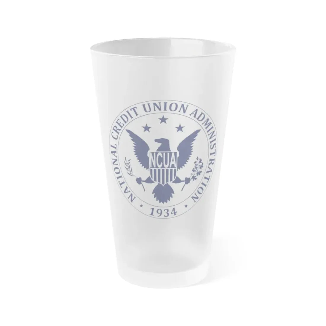 National Credit Union Administration - Frosted Pint Glass 16oz 16oz Frosted - Go Mug Yourself