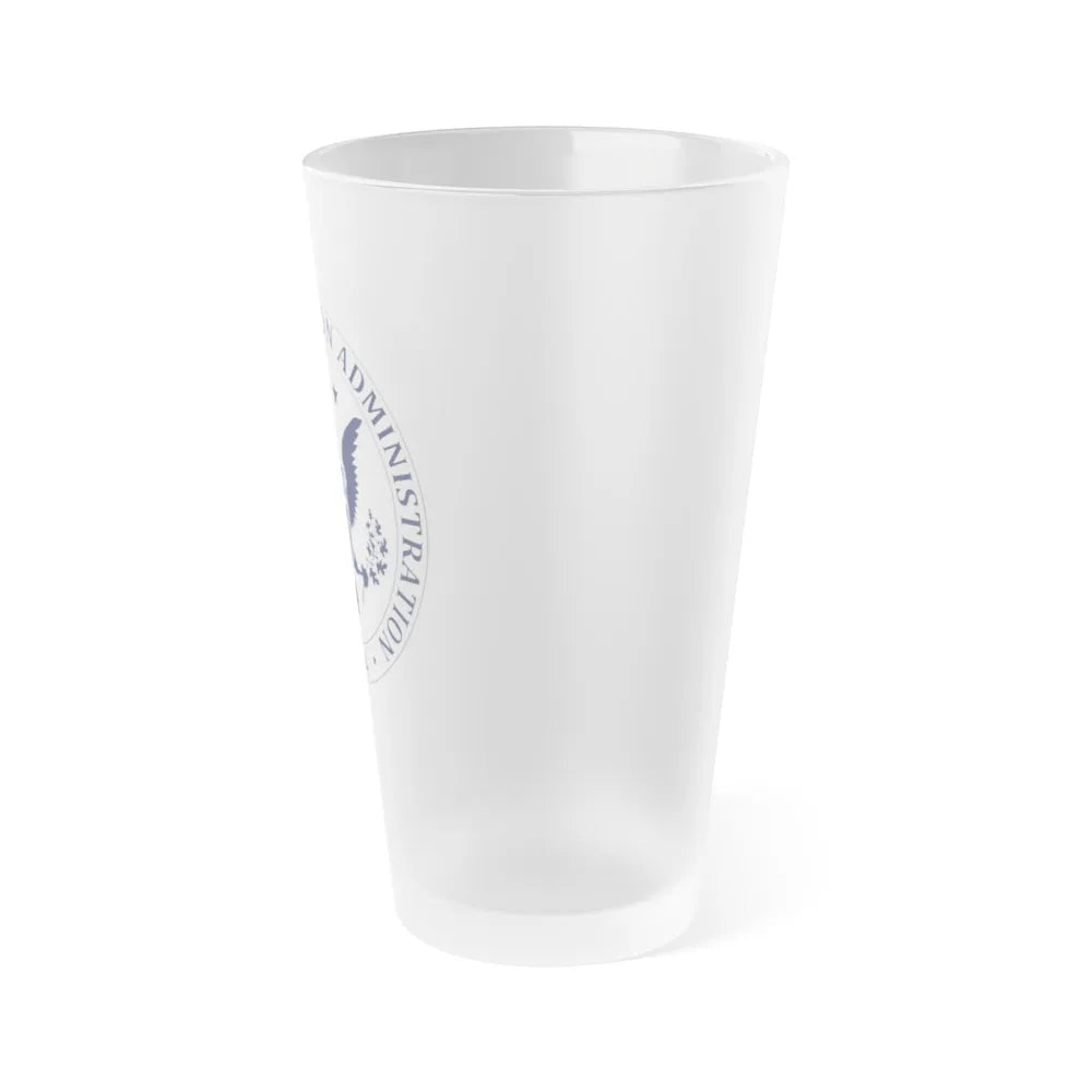 National Credit Union Administration - Frosted Pint Glass 16oz-Go Mug Yourself