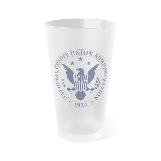 National Credit Union Administration NCUA - Frosted Pint Glass 16oz 16oz Frosted - Go Mug Yourself