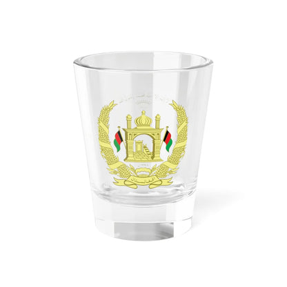 National emblem of Afghanistan Gold (Afghanistan) (Coat of Arms) Shot Glass 1.5oz 1.5oz - Go Mug Yourself