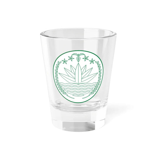 National Emblem of Bangladesh 1972-2010 (Bangladesh) (Coat of Arms) Shot Glass 1.5oz 1.5oz - Go Mug Yourself