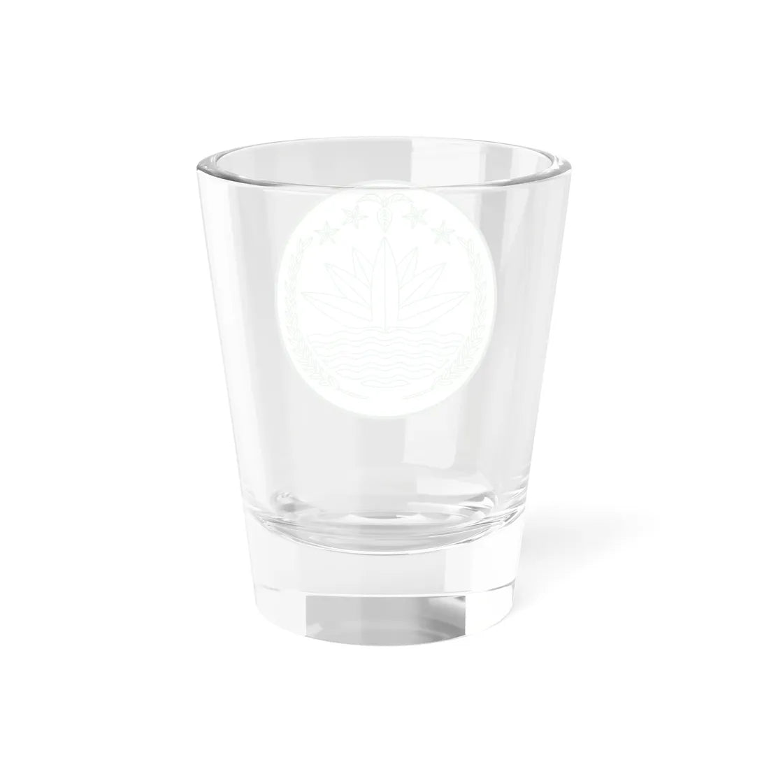 National Emblem of Bangladesh 1972-2010 (Bangladesh) (Coat of Arms) Shot Glass 1.5oz - Go Mug Yourself