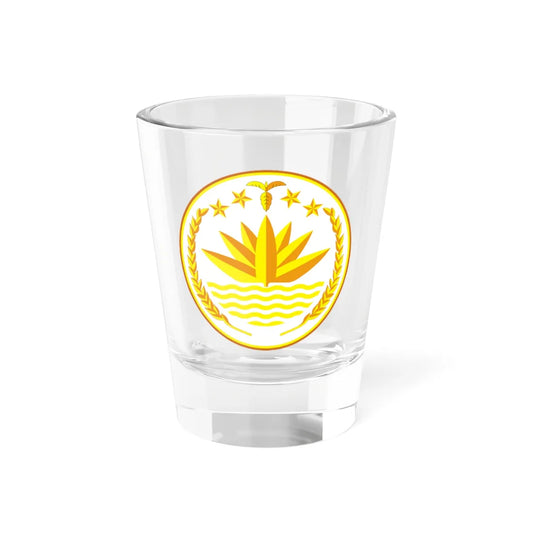 National emblem of Bangladesh (Bangladesh) (Coat of Arms) Shot Glass 1.5oz 1.5oz - Go Mug Yourself