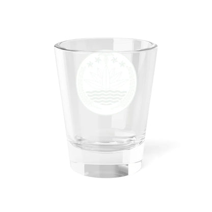 National Emblem of Bangladesh Monochrome (Bangladesh) (Coat of Arms) Shot Glass 1.5oz - Go Mug Yourself