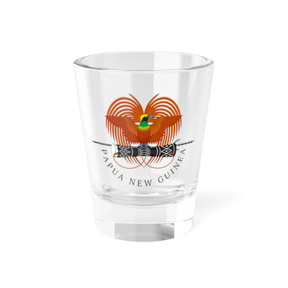 National emblem of Papua New Guinea variant (Guinea) (Coat of Arms) Shot Glass 1.5oz 1.5oz - Go Mug Yourself