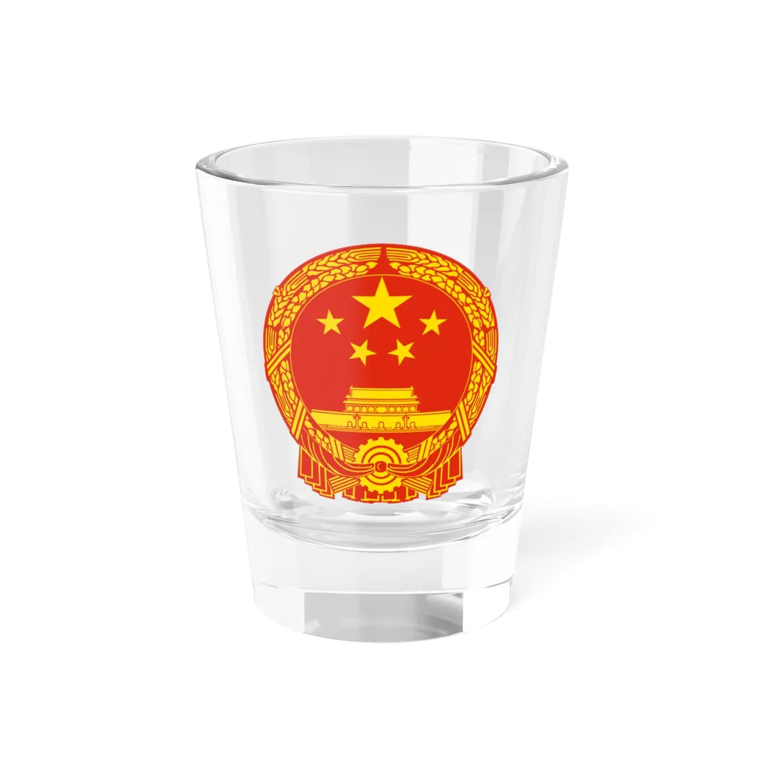 National Emblem of the Peoples Republic of China 3 (China) (Coat of Arms) Shot Glass 1.5oz 1.5oz - Go Mug Yourself