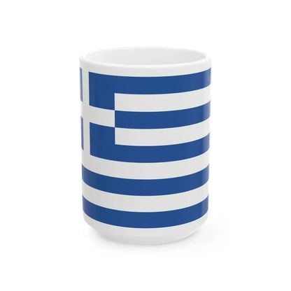 National Ensign of Greece 1828-1832 (Greece) White Coffee Mug 15oz - Go Mug Yourself