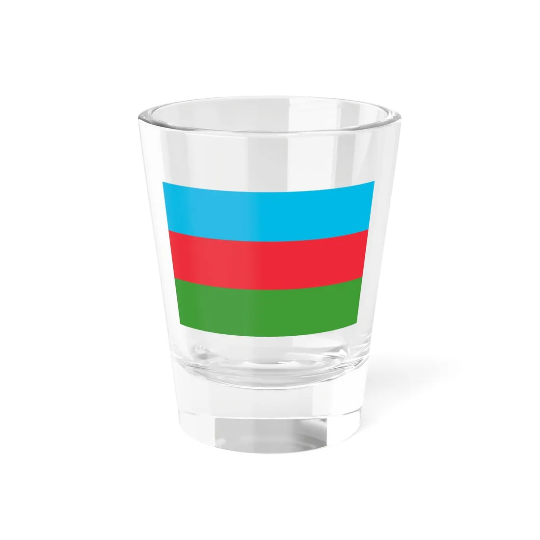 National flag of Azerbaijan (Azerbaijan) Shot Glass 1.5oz 1.5oz - Go Mug Yourself