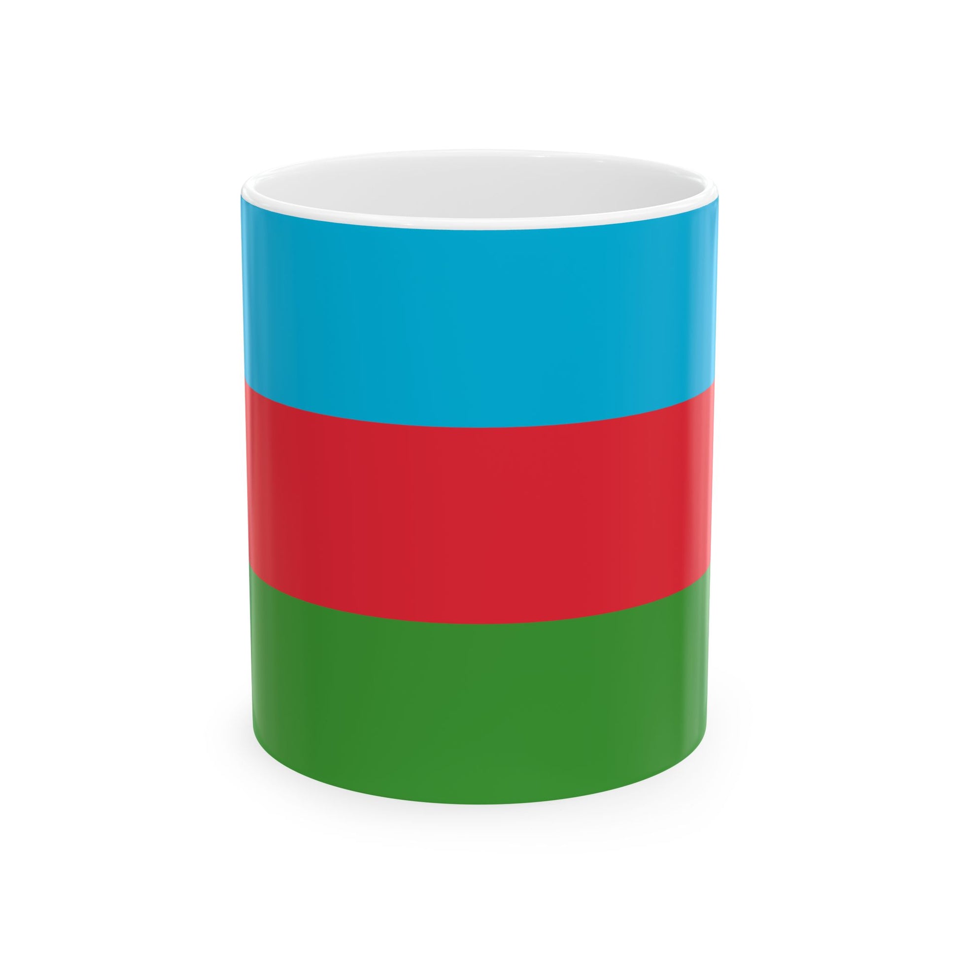 National flag of Azerbaijan (Azerbaijan) White Coffee Mug-11oz-Go Mug Yourself