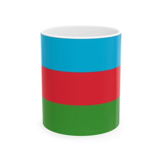 National flag of Azerbaijan (Azerbaijan) White Coffee Mug-11oz-Go Mug Yourself