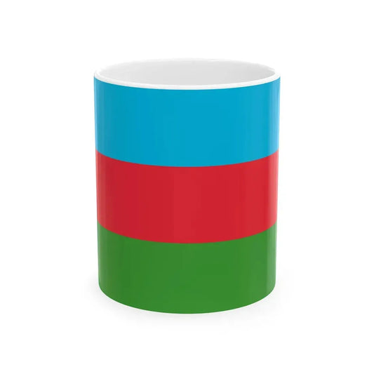 National flag of Azerbaijan (Azerbaijan) White Coffee Mug 11oz - Go Mug Yourself