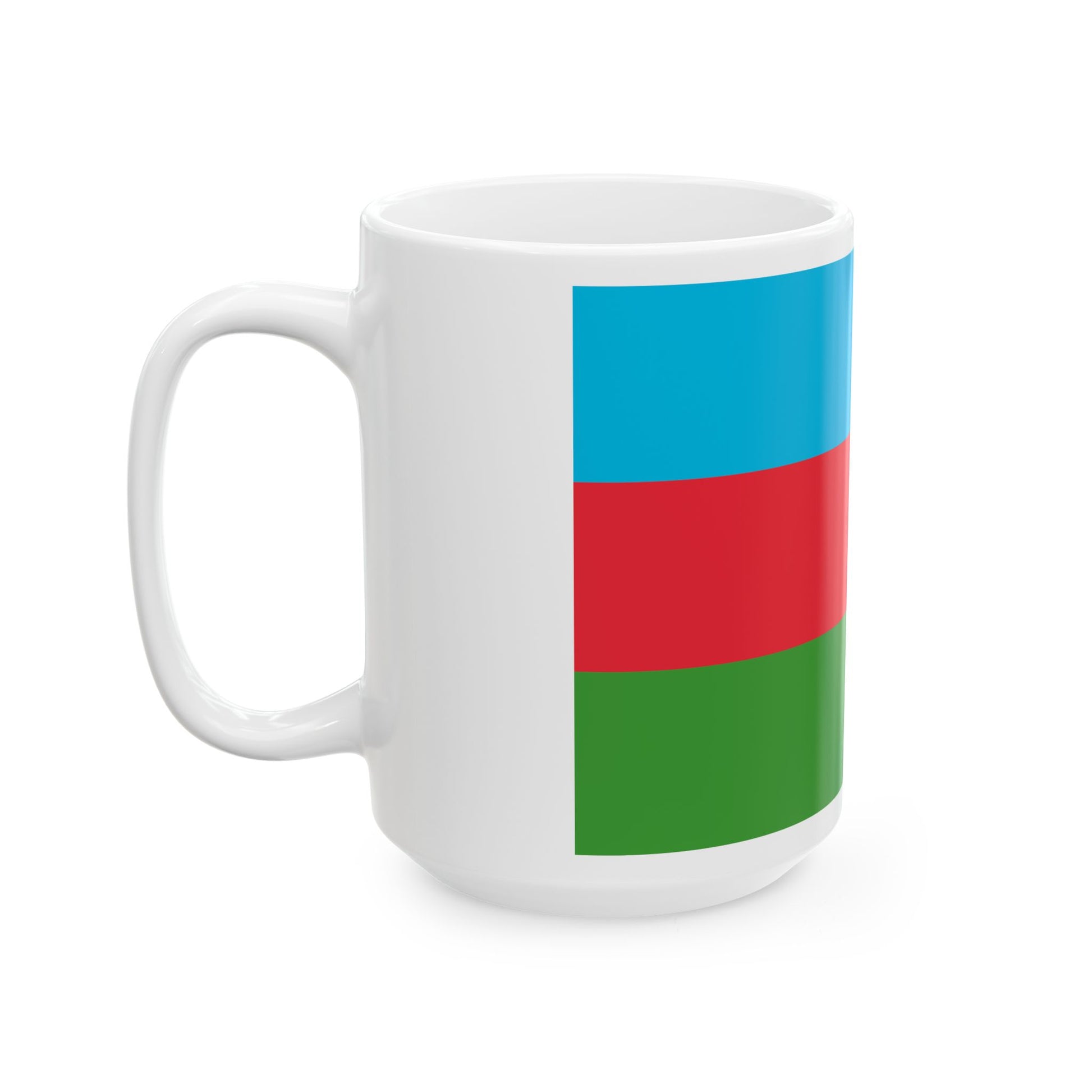 National flag of Azerbaijan (Azerbaijan) White Coffee Mug-Go Mug Yourself