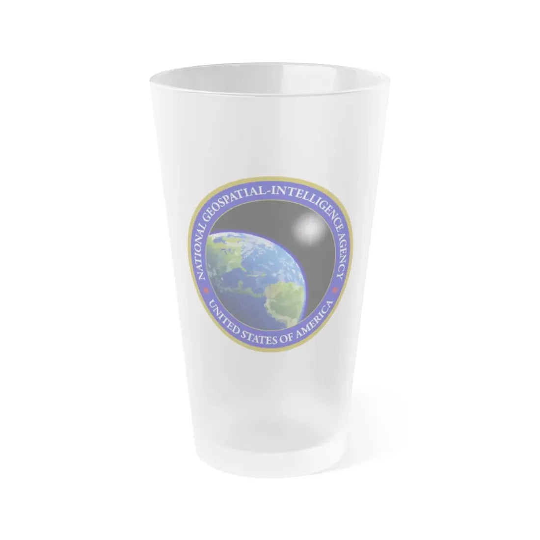 National Geospatial Agency - Frosted Pint Glass 16oz 16oz Frosted - Go Mug Yourself