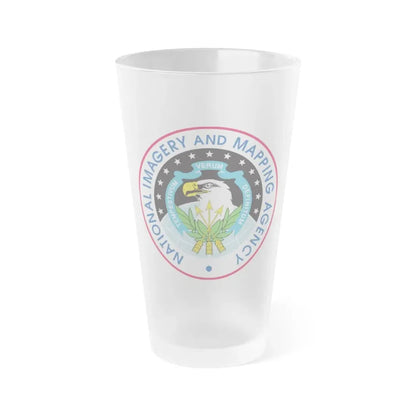 National Imagery and Mapping Agency NIMA - Frosted Pint Glass 16oz - Go Mug Yourself