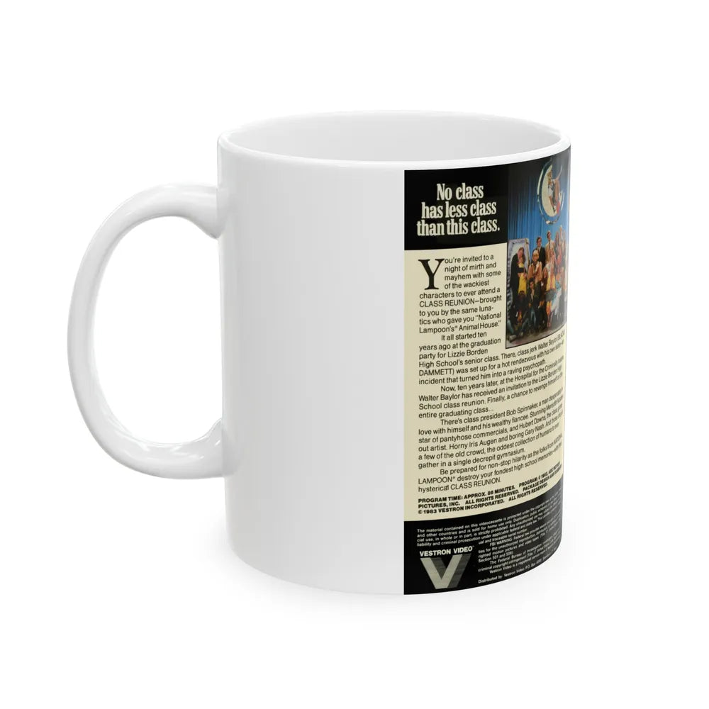 NATIONAL LAMPOONS CLASS REUNION (VHS COVER) - White Coffee Mug-Go Mug Yourself