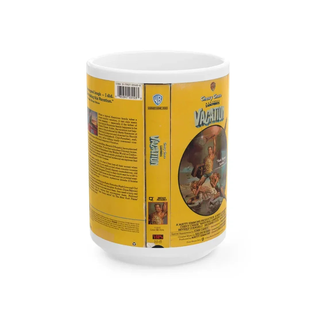 NATIONAL LAMPOONS VACATION CHEVY CHASE (VHS COVER) - White Coffee Mug 15oz - Go Mug Yourself